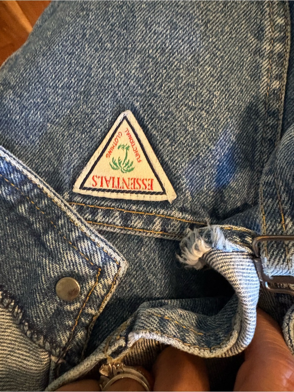 Vintage Essentials Denim Overalls Women’s Blue Baggy Straight Carpenter (710) - Picture 7 of 11
